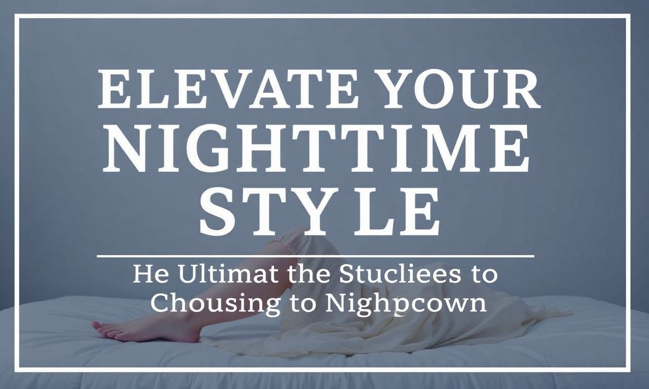 Elevate Your Nighttime Style: The Ultimate Guide to Choosing the Perfect Nightdress