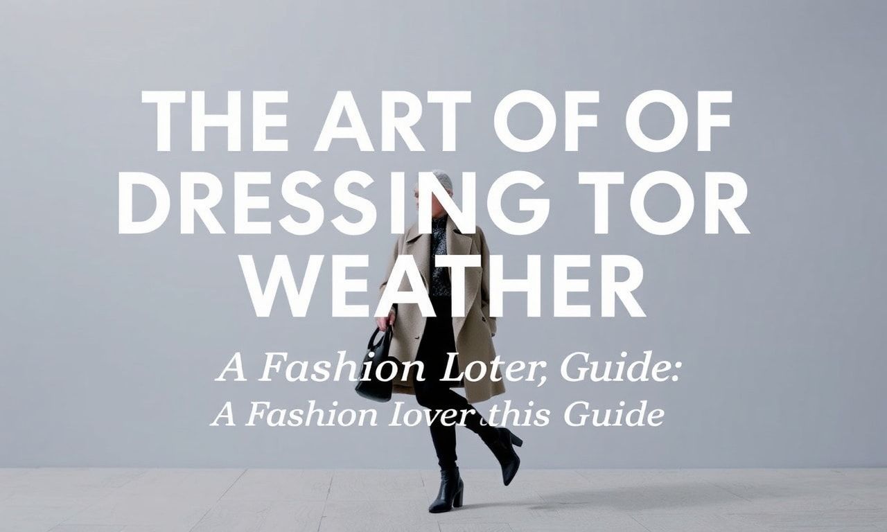The Art of Dressing for the Weather: A Fashionista's Guide